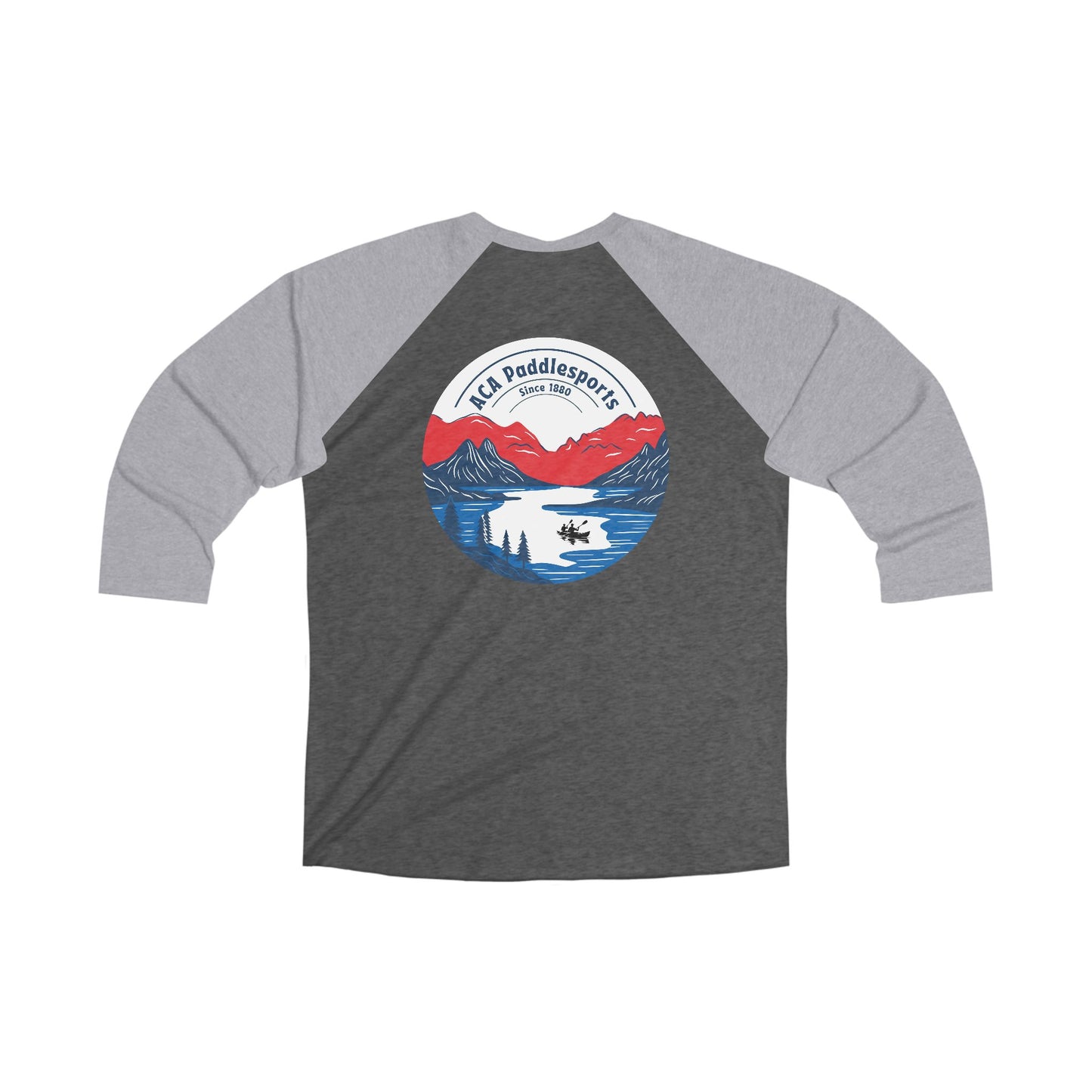 ACA Unisex Tri-Blend 3\4 Tee - Kayak