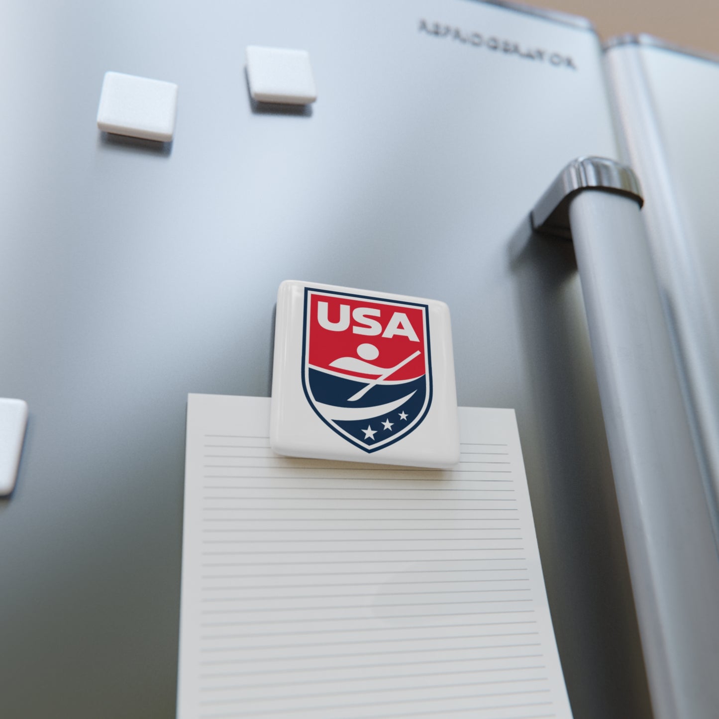 USA Canoe / Kayak Square Porcelain Magnet - White