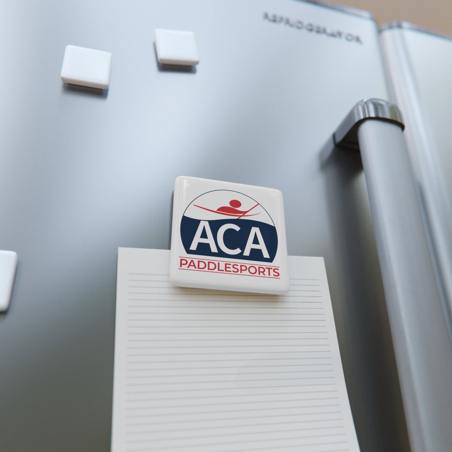 ACA Logo Square Porcelain Magnet - White