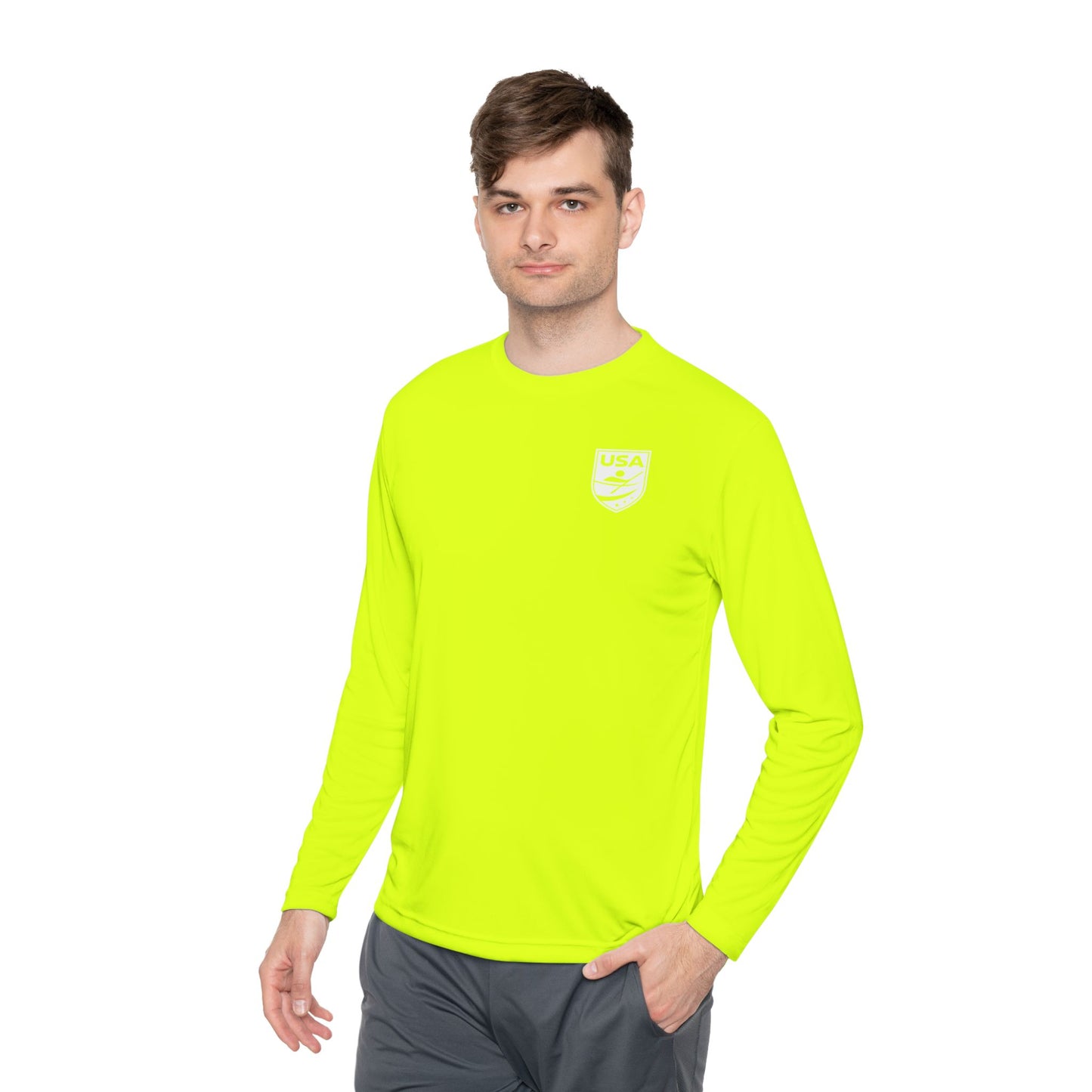 USA Canoe / Kayak Unisex Lightweight Long Sleeve Tee (Polyester)