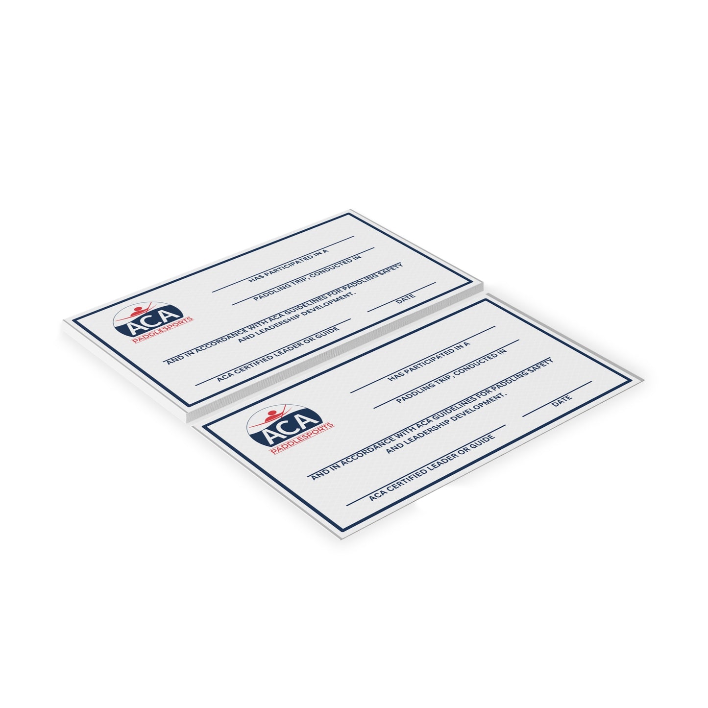 ACA Trip Attendance Cards