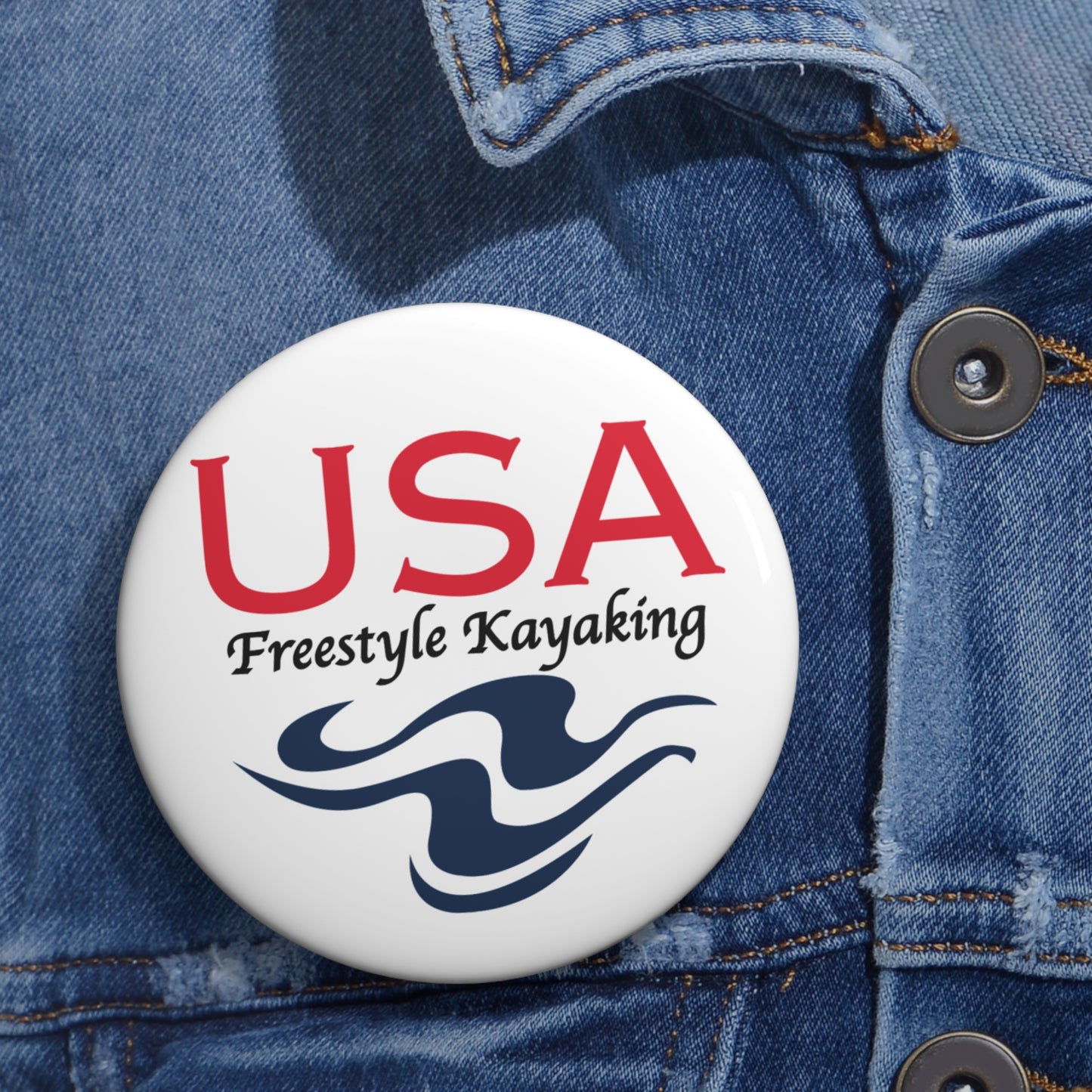 USA Freestyle Logo Pin Buttons