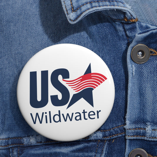 USA Wildwater Logo Pin Buttons