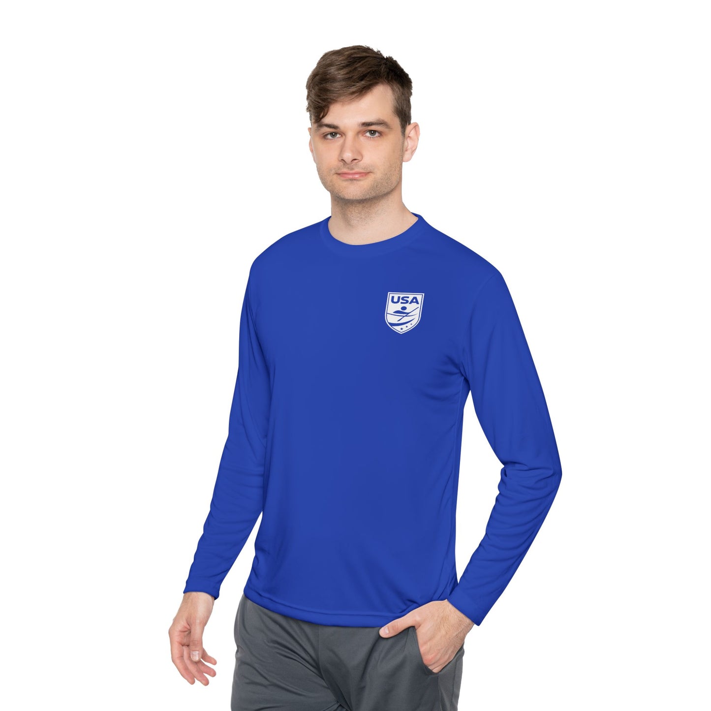 USA Canoe / Kayak Unisex Lightweight Long Sleeve Tee (Polyester)
