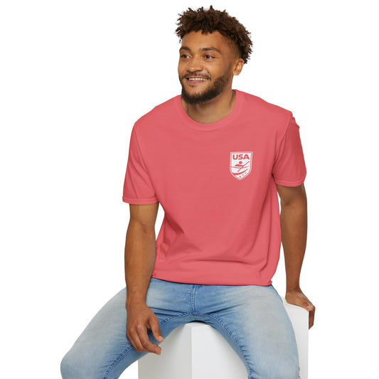 USA Canoe / Kayak Unisex Softstyle T-Shirt - White Logo