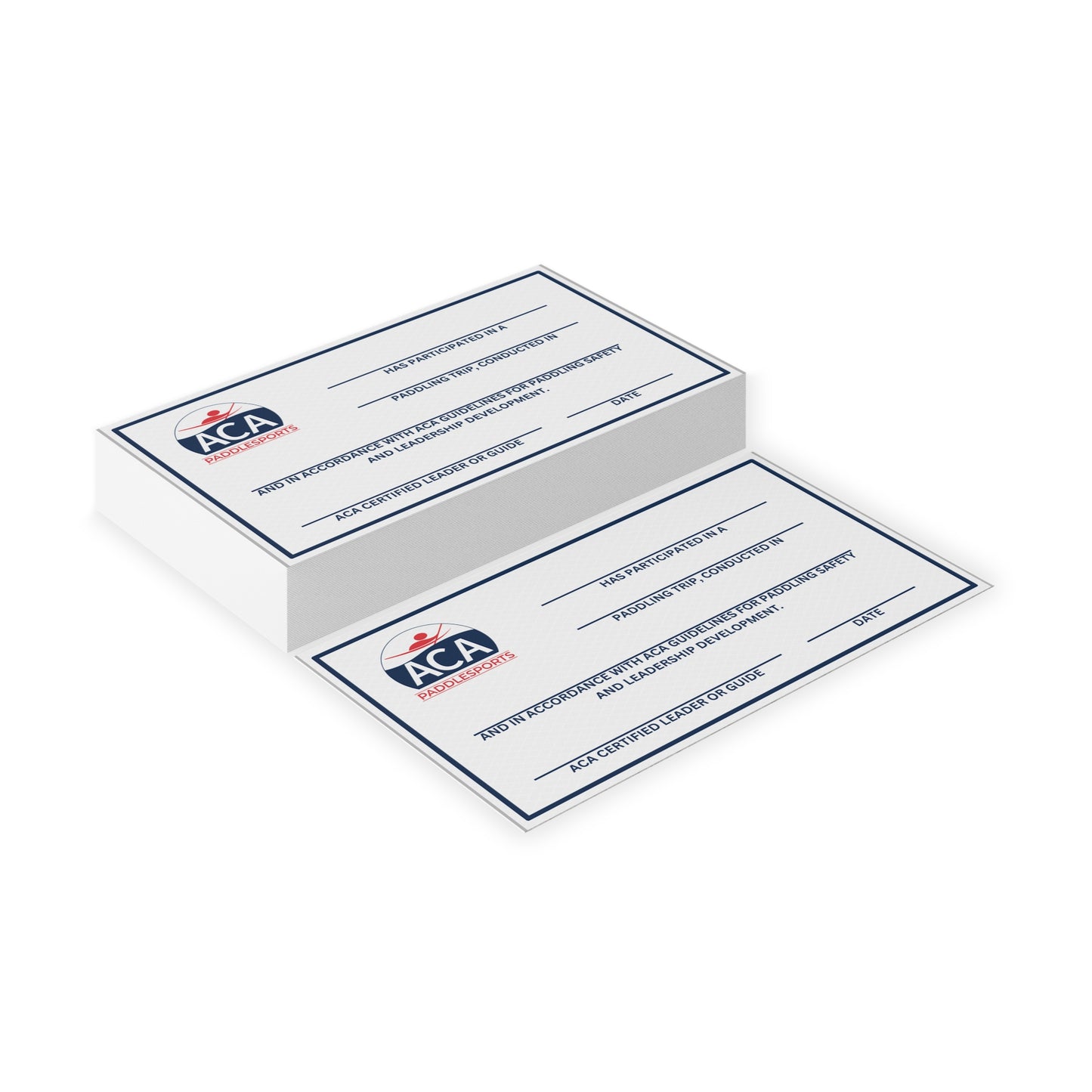 ACA Trip Attendance Cards