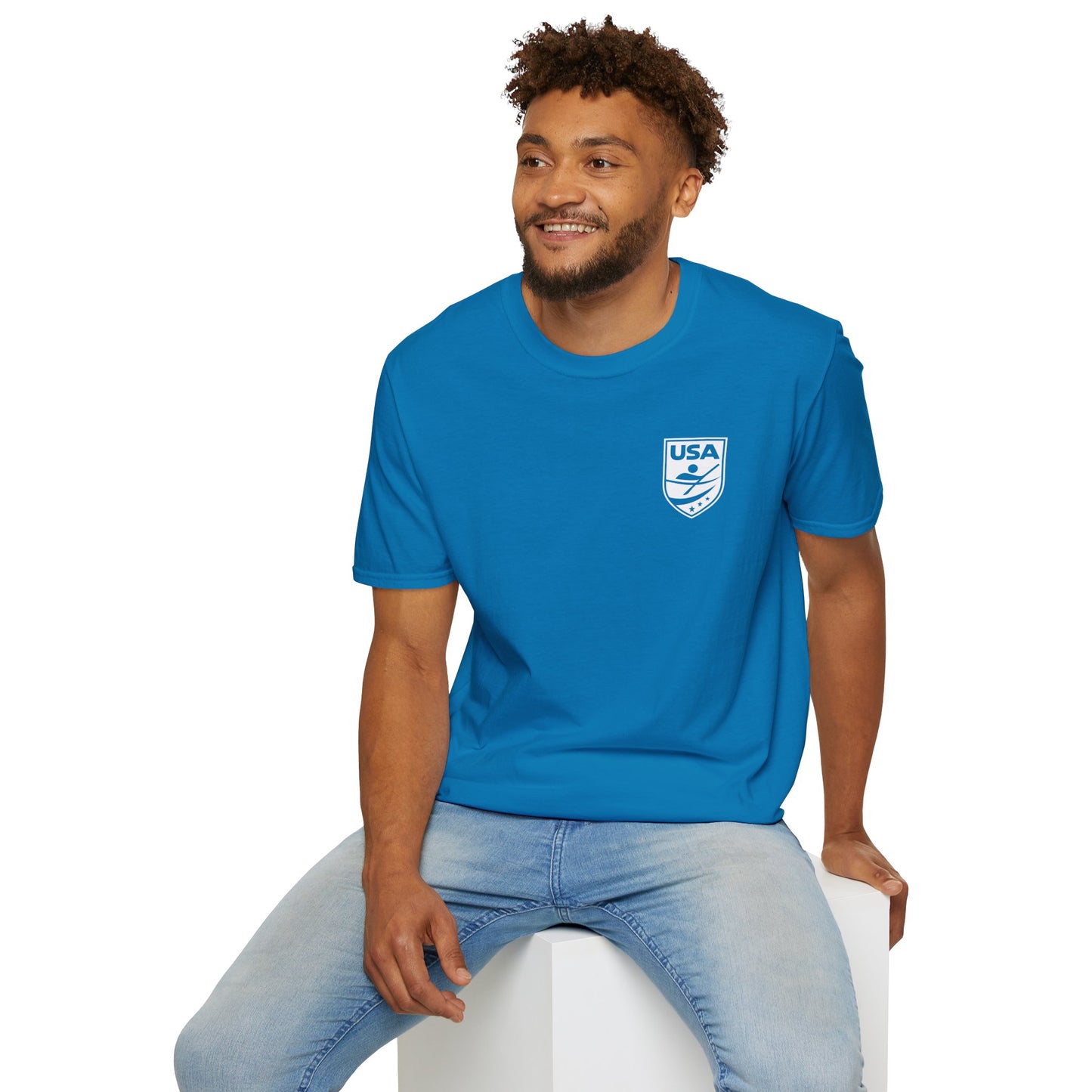 USA Canoe / Kayak Unisex Softstyle T-Shirt - White Logo
