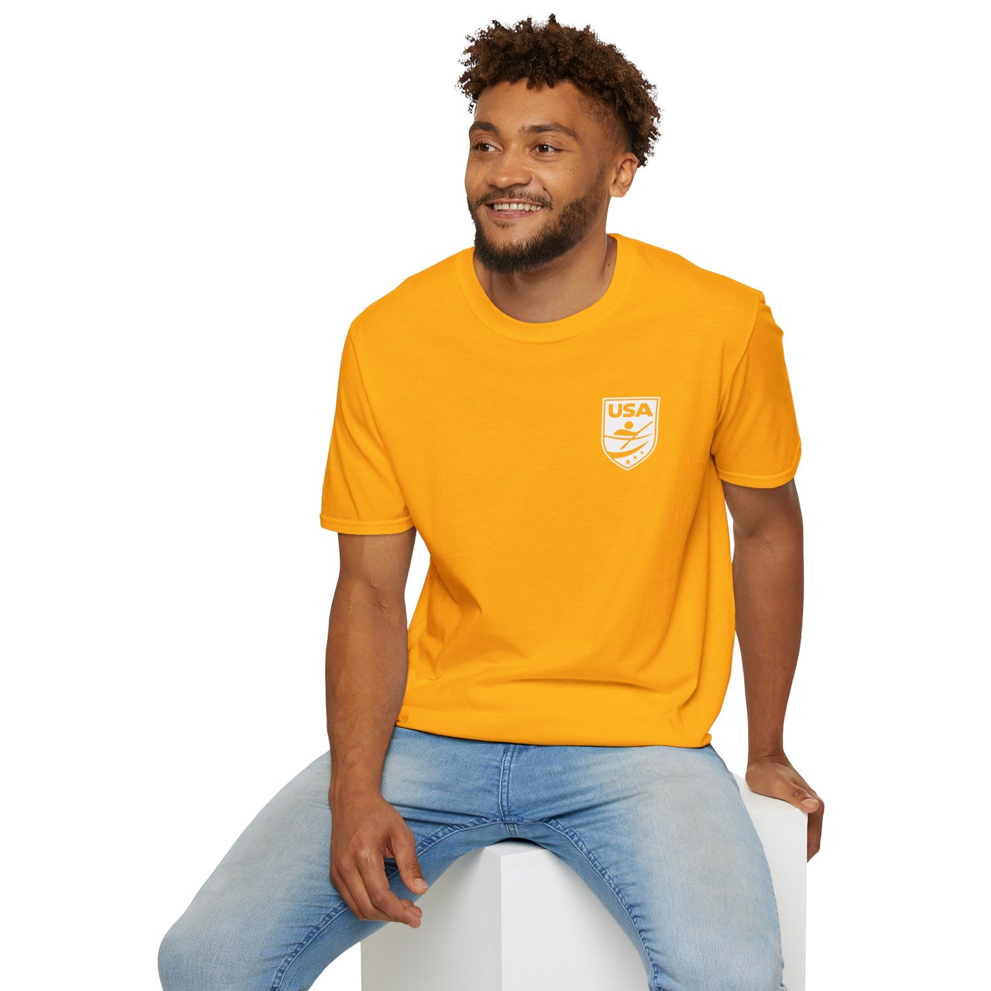 USA Canoe / Kayak Unisex Softstyle T-Shirt - White Logo