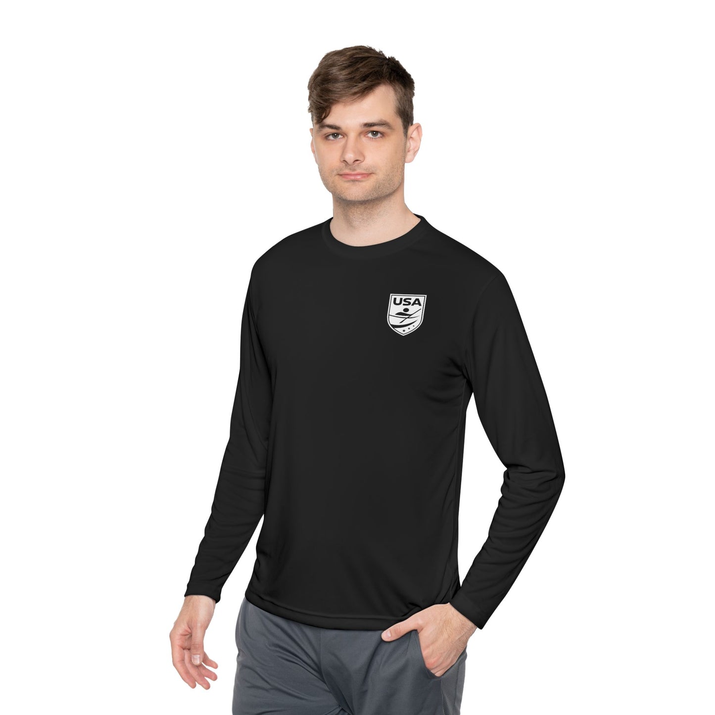 USA Canoe / Kayak Unisex Lightweight Long Sleeve Tee (Polyester)