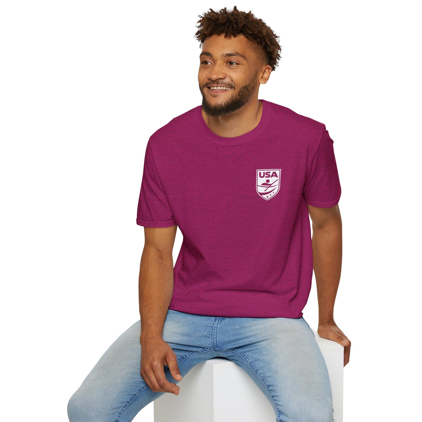 USA Canoe / Kayak Unisex Softstyle T-Shirt - White Logo