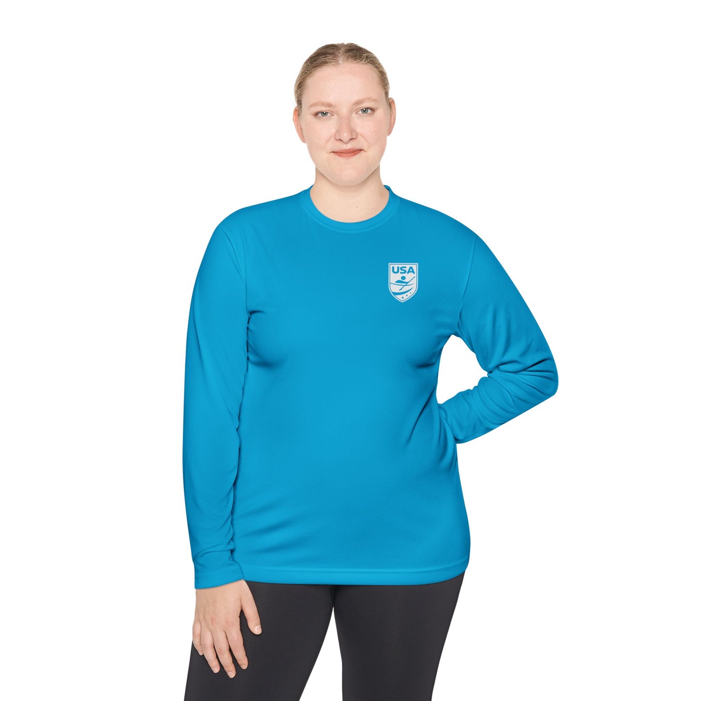 USA Canoe / Kayak Unisex Lightweight Long Sleeve Tee (Polyester)