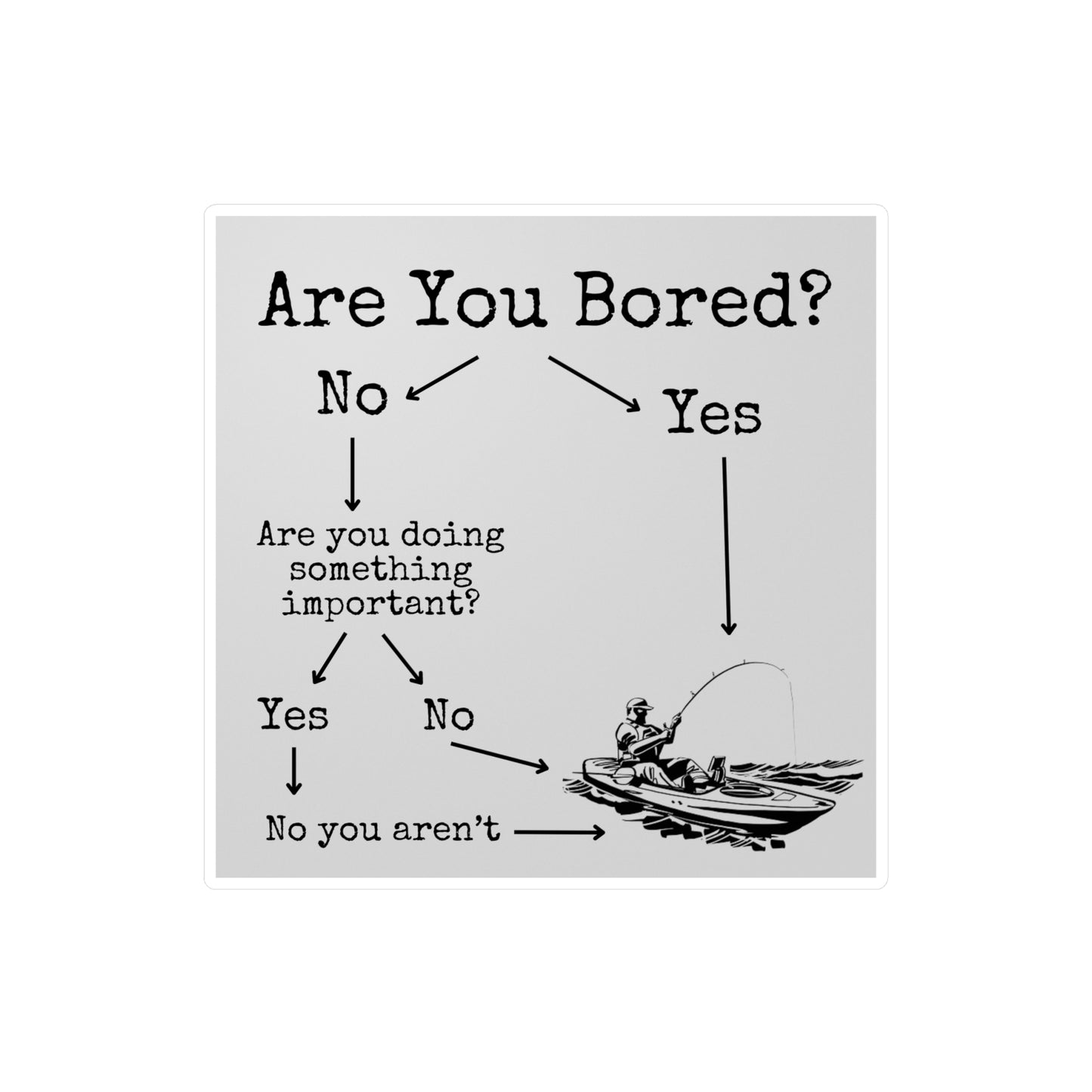 Are You Bored? Kayak Fishing Vinyl Decal