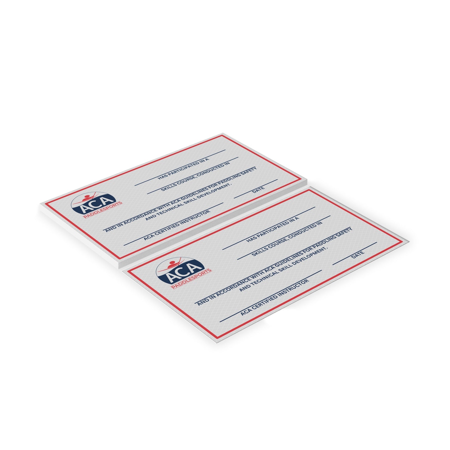 ACA Skills Course Participation Cards