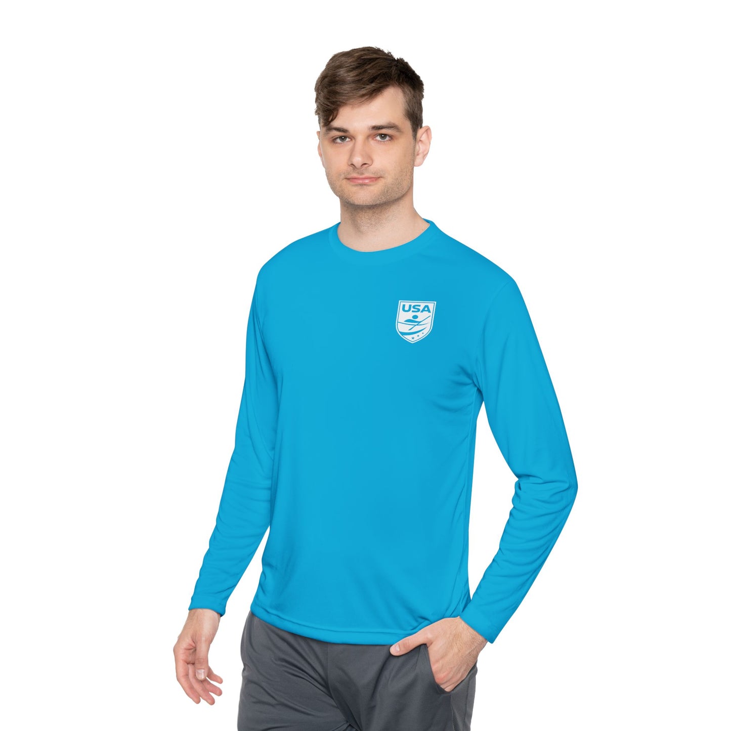 USA Canoe / Kayak Unisex Lightweight Long Sleeve Tee (Polyester)