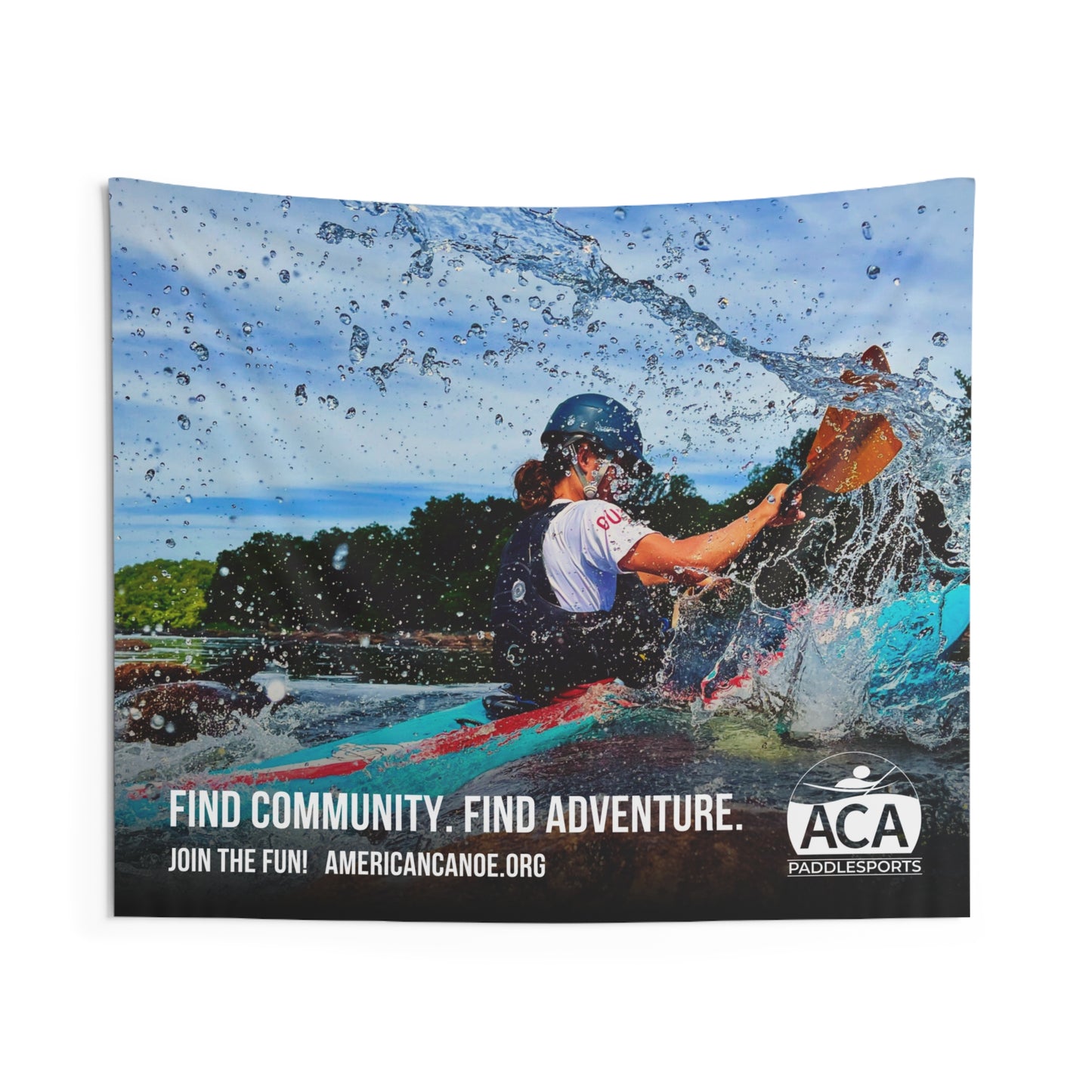 ACA Indoor Wall Tapestry - Whitewater Kayak