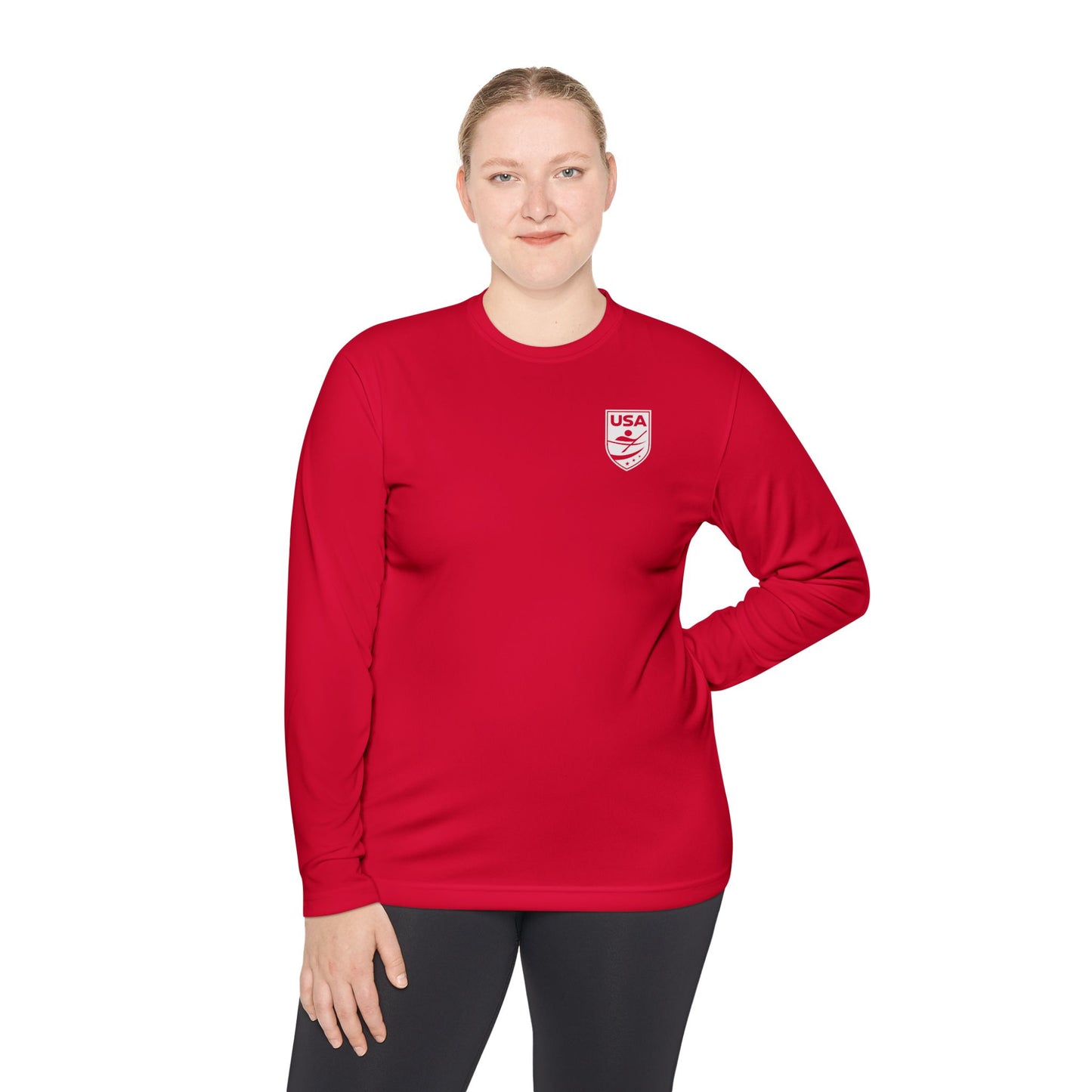 USA Canoe / Kayak Unisex Lightweight Long Sleeve Tee (Polyester)