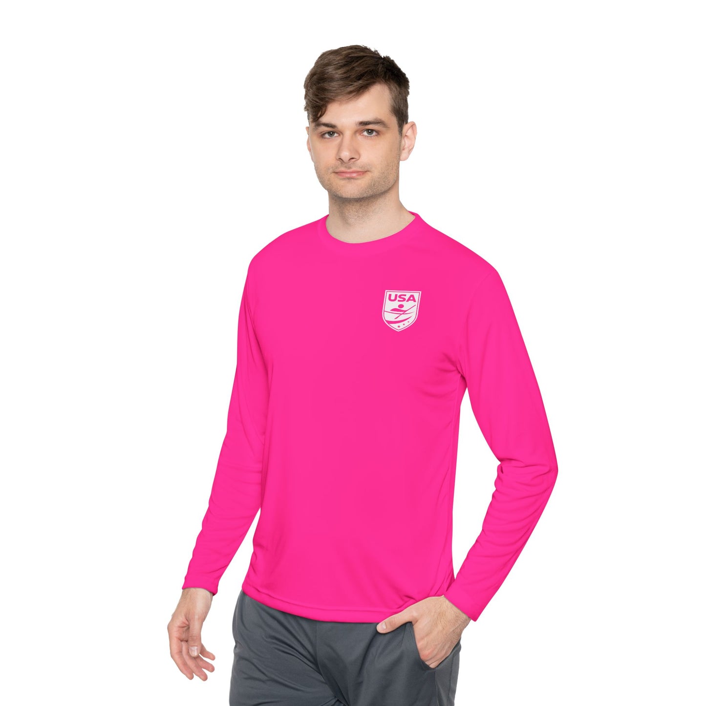 USA Canoe / Kayak Unisex Lightweight Long Sleeve Tee (Polyester)