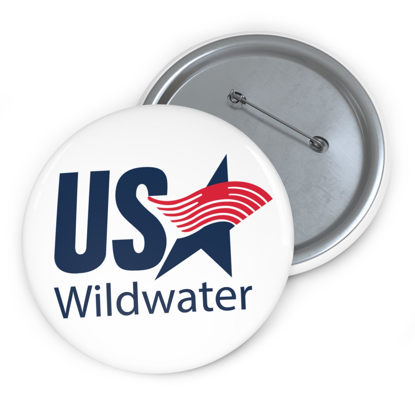 USA Wildwater Logo Pin Buttons