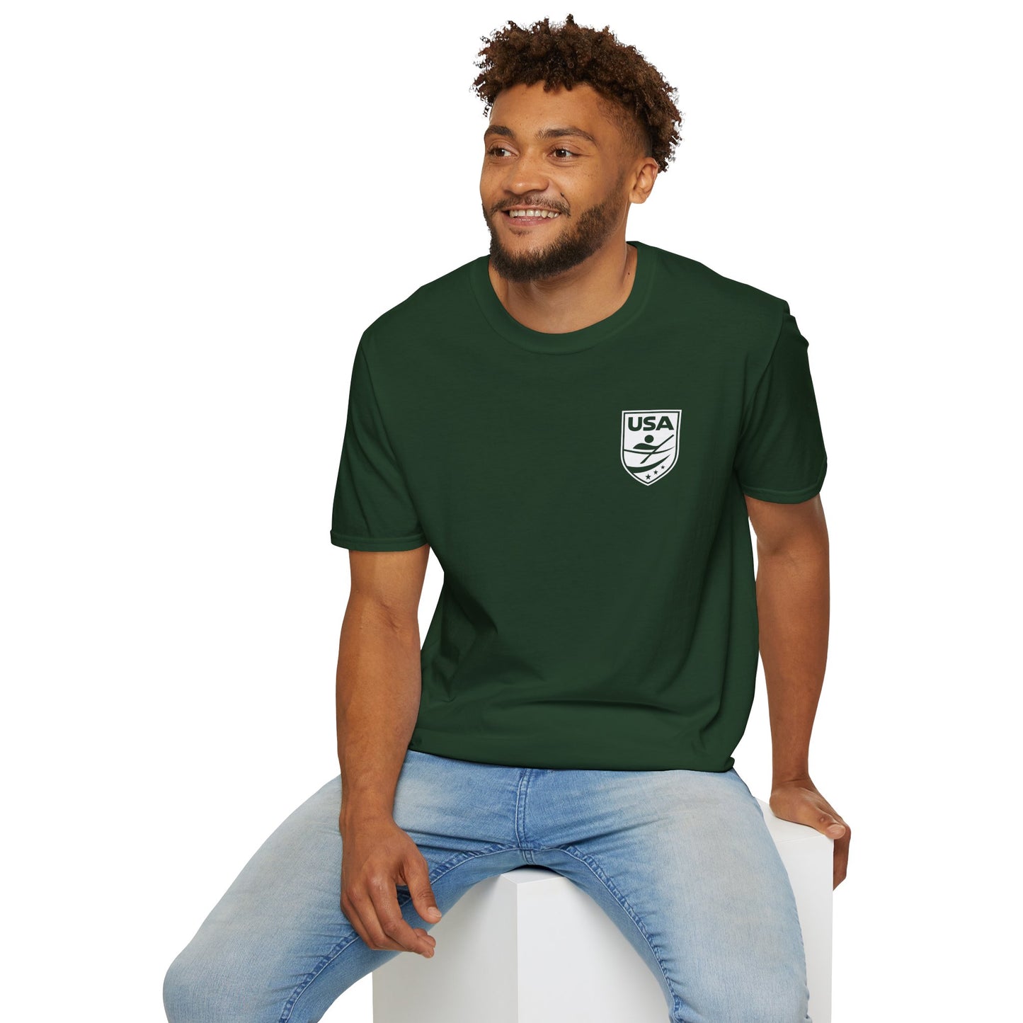 USA Canoe / Kayak Unisex Softstyle T-Shirt - White Logo
