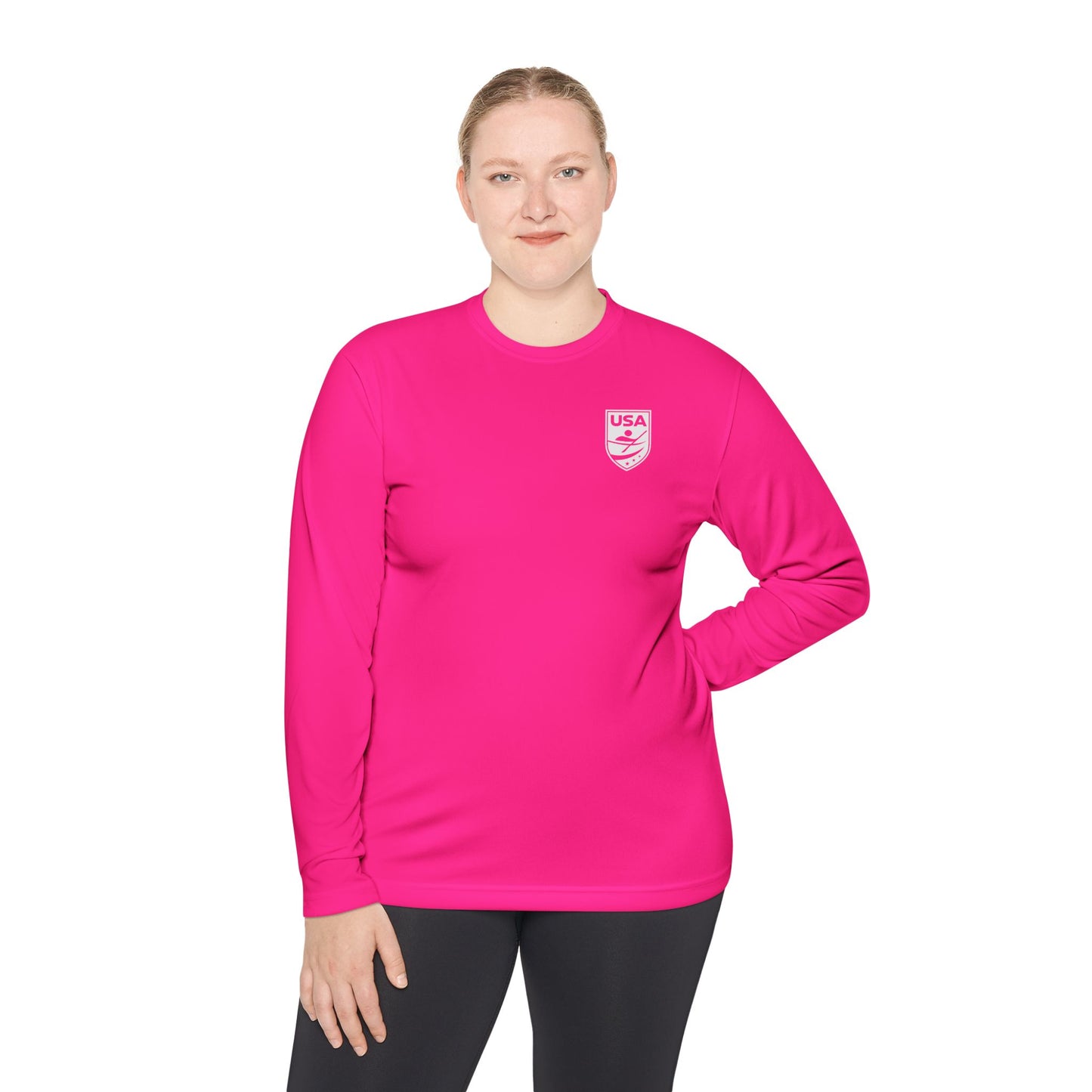 USA Canoe / Kayak Unisex Lightweight Long Sleeve Tee (Polyester)