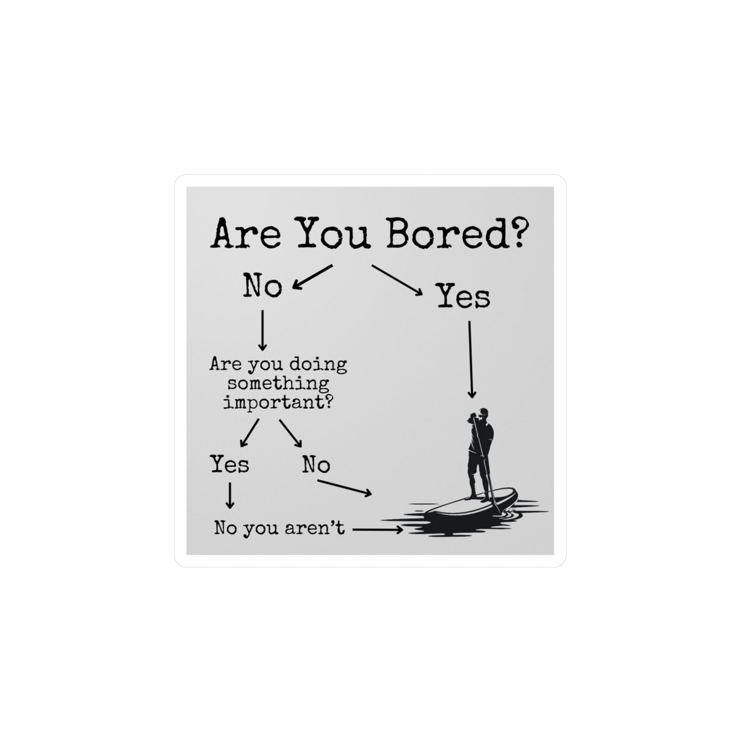 Are You Bored? SUP Vinyl Decal