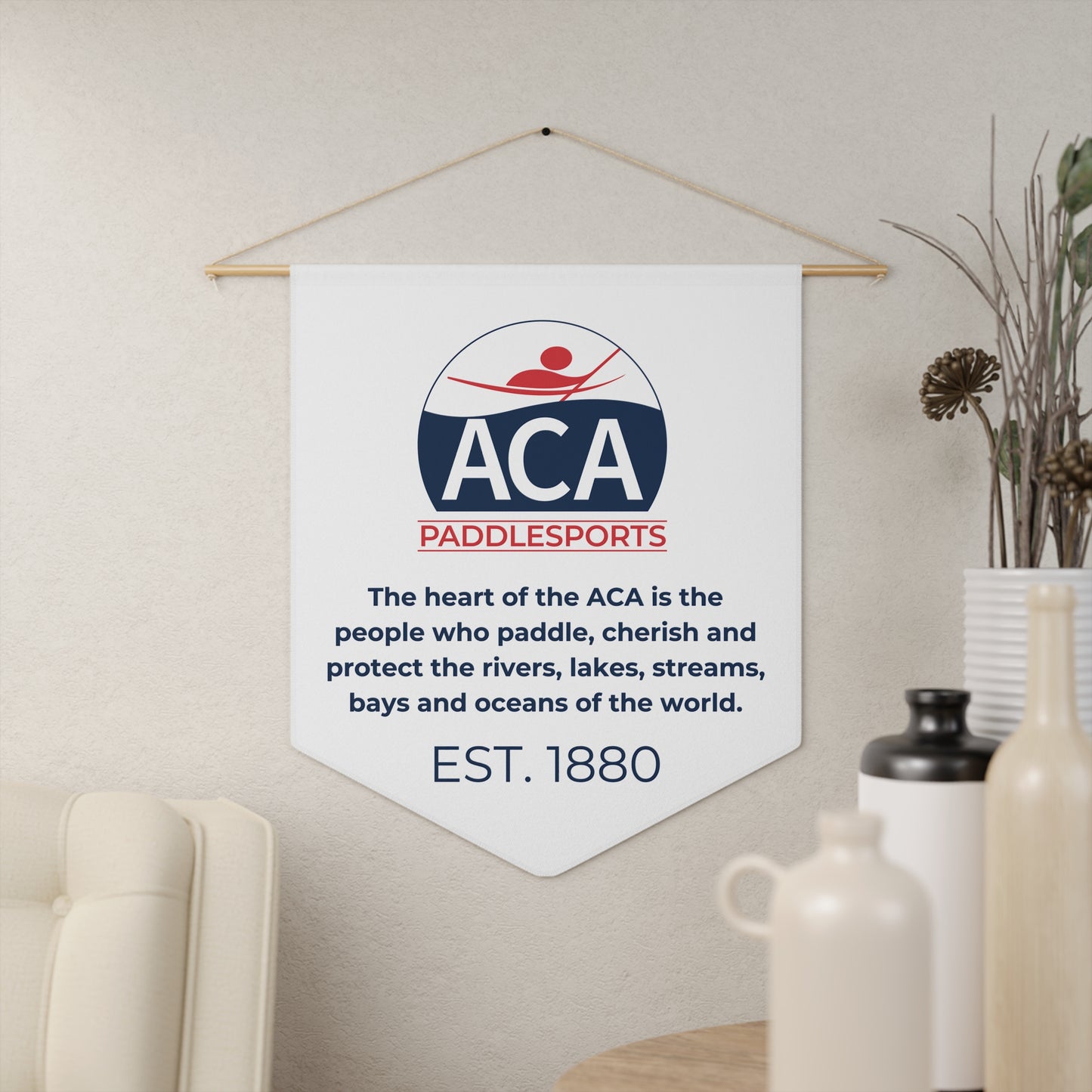 ACA Logo Pennant - White