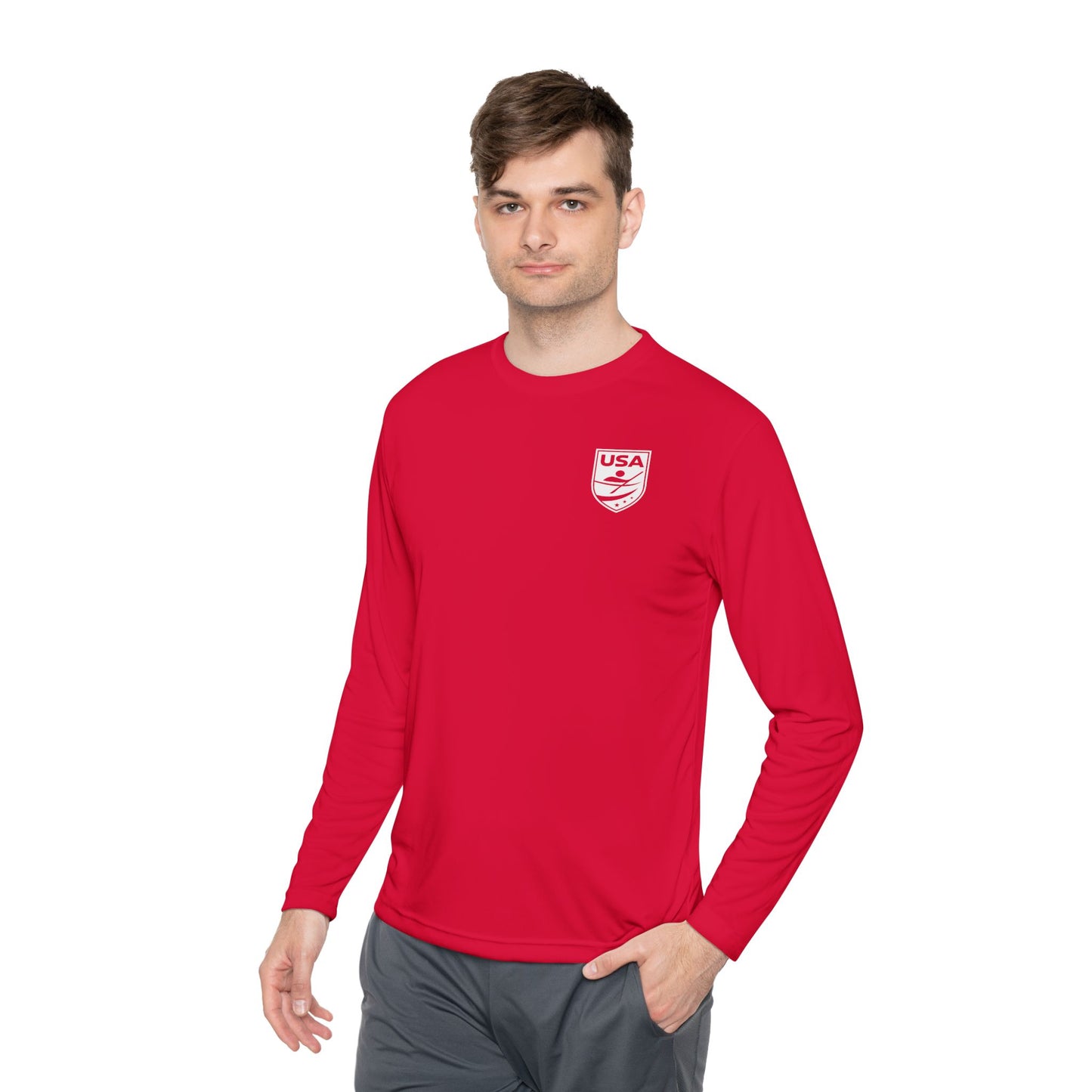 USA Canoe / Kayak Unisex Lightweight Long Sleeve Tee (Polyester)