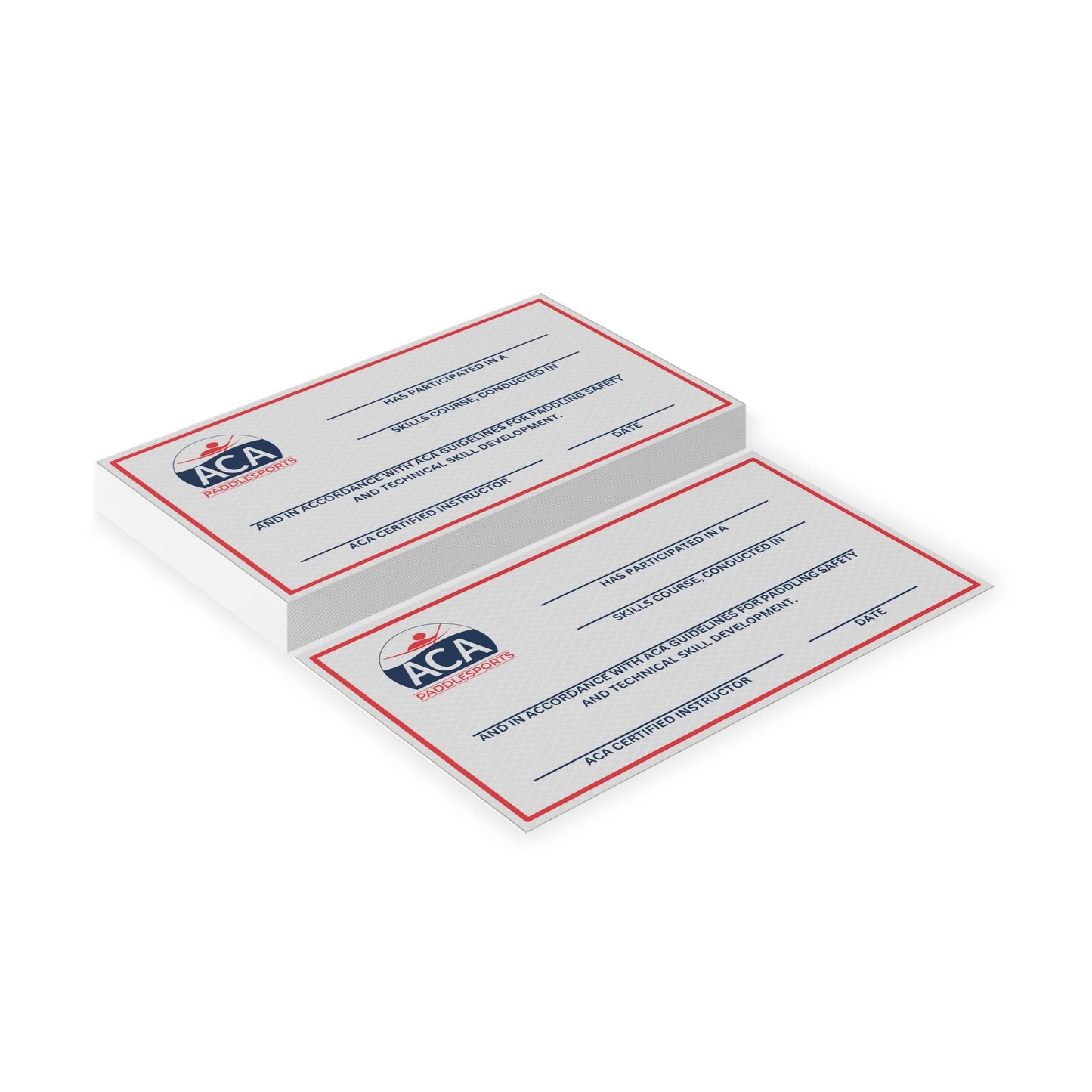 ACA Skills Course Participation Cards