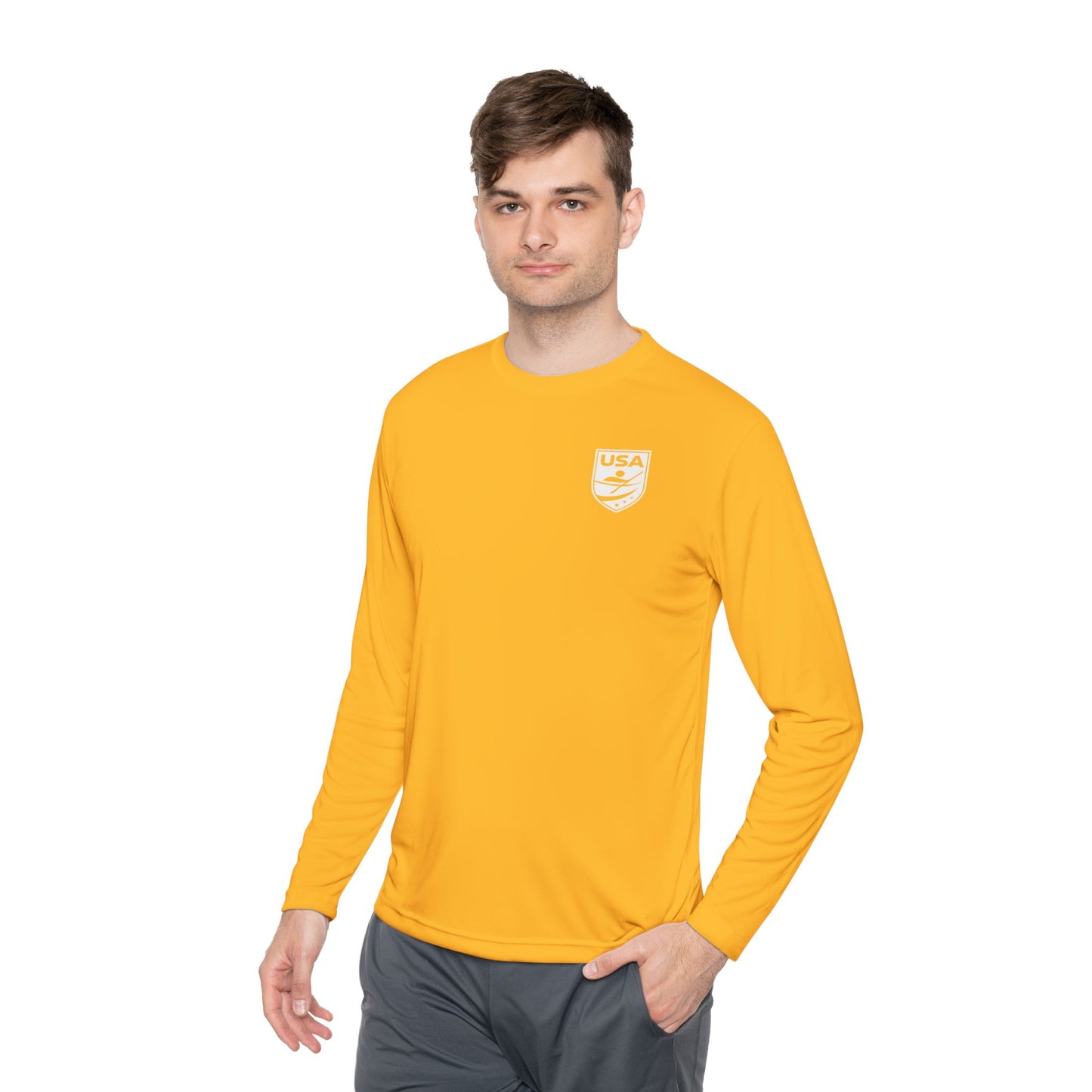 USA Canoe / Kayak Unisex Lightweight Long Sleeve Tee (Polyester)
