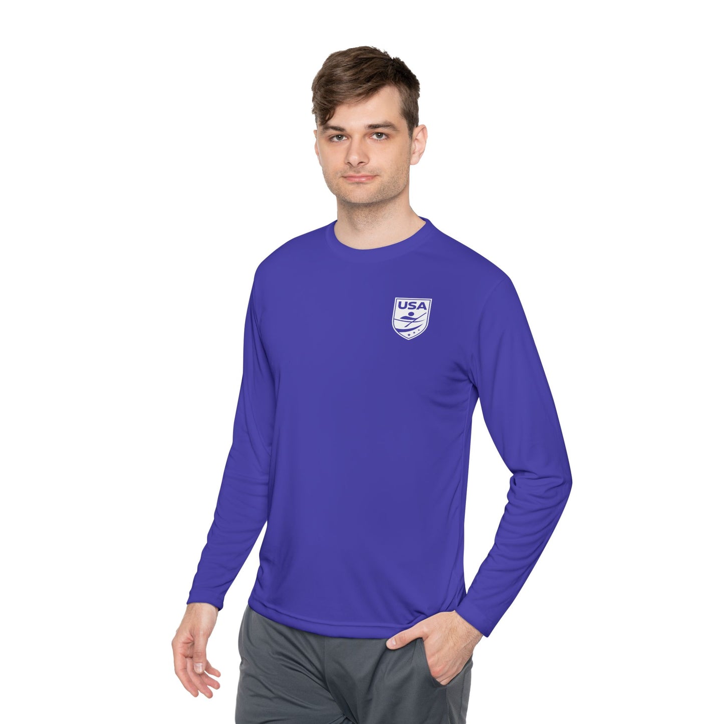 USA Canoe / Kayak Unisex Lightweight Long Sleeve Tee (Polyester)