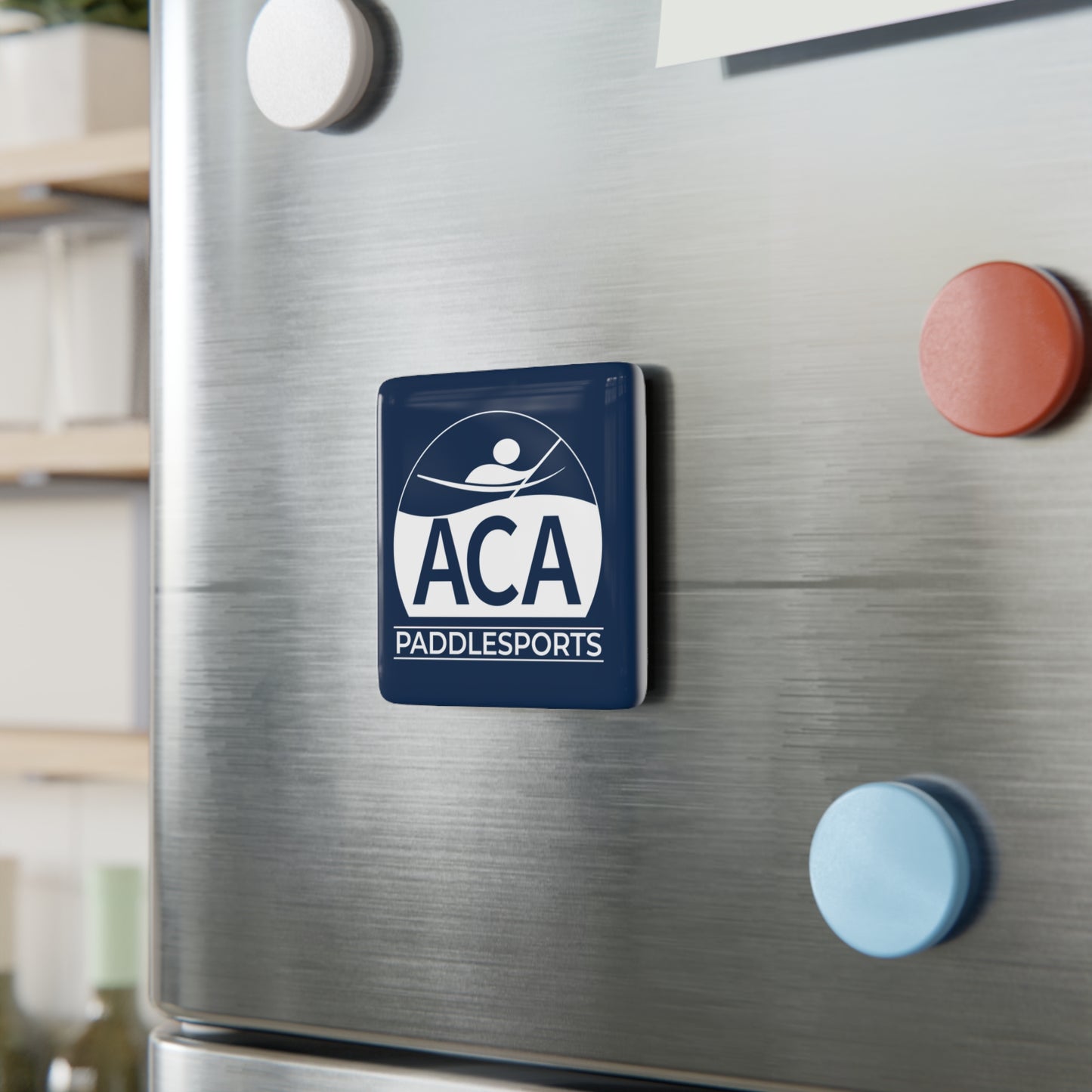 ACA Logo Square Porcelain Magnet - Blue