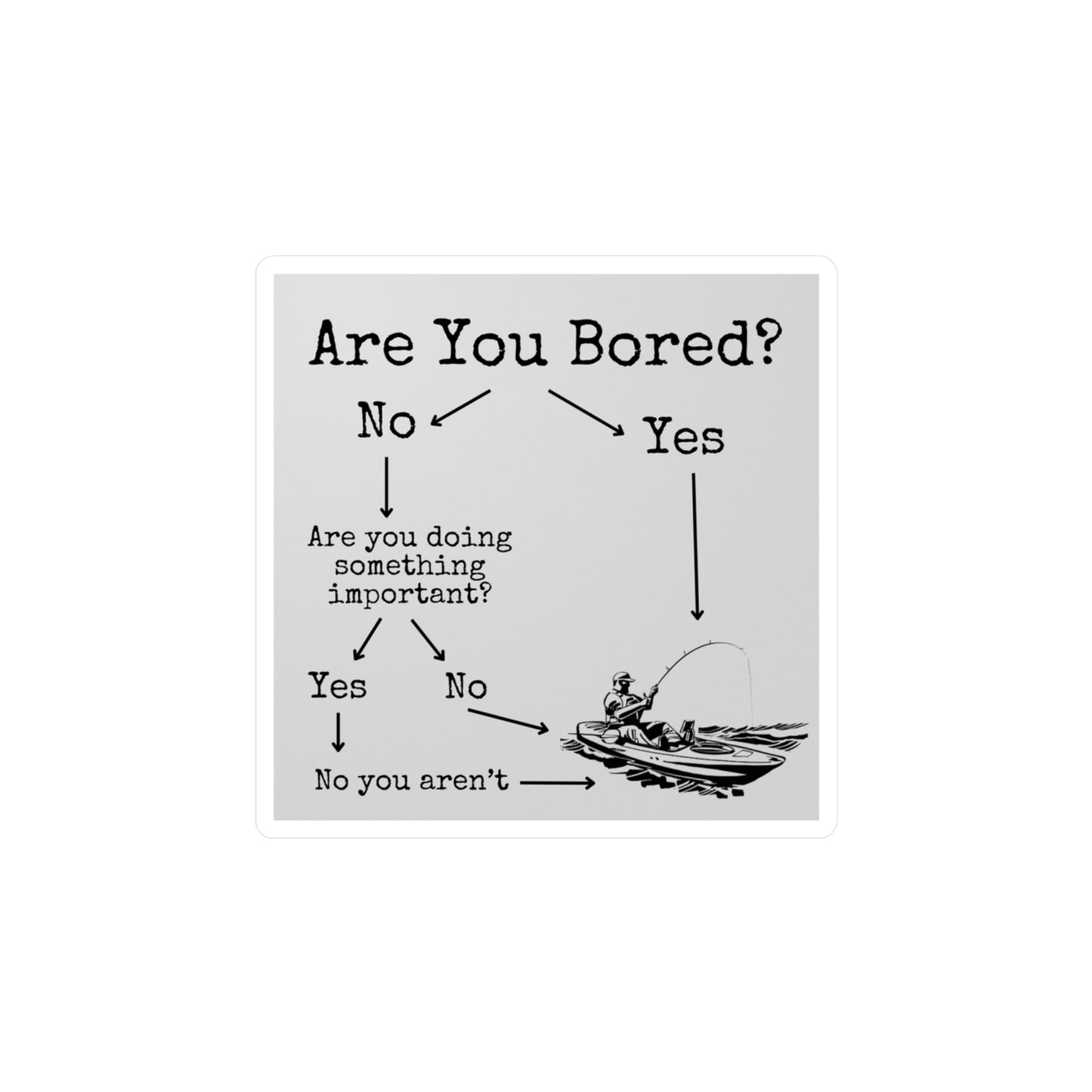 Are You Bored? Kayak Fishing Vinyl Decal