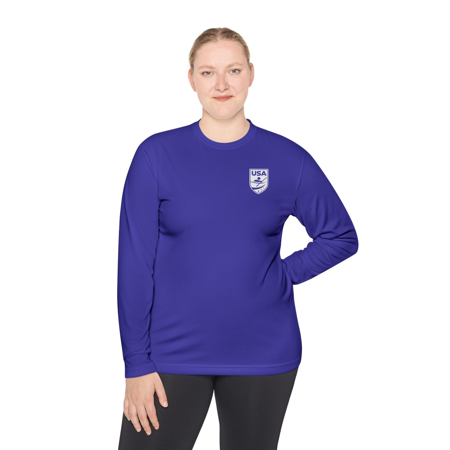 USA Canoe / Kayak Unisex Lightweight Long Sleeve Tee (Polyester)