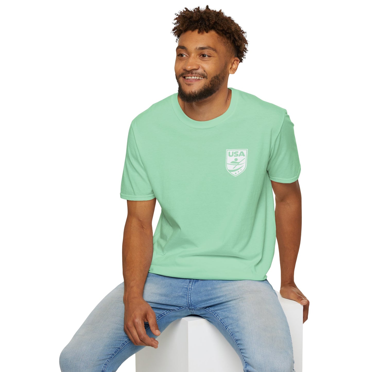 USA Canoe / Kayak Unisex Softstyle T-Shirt - White Logo