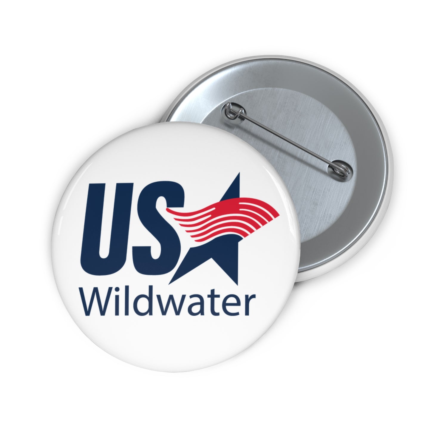 USA Wildwater Logo Pin Buttons