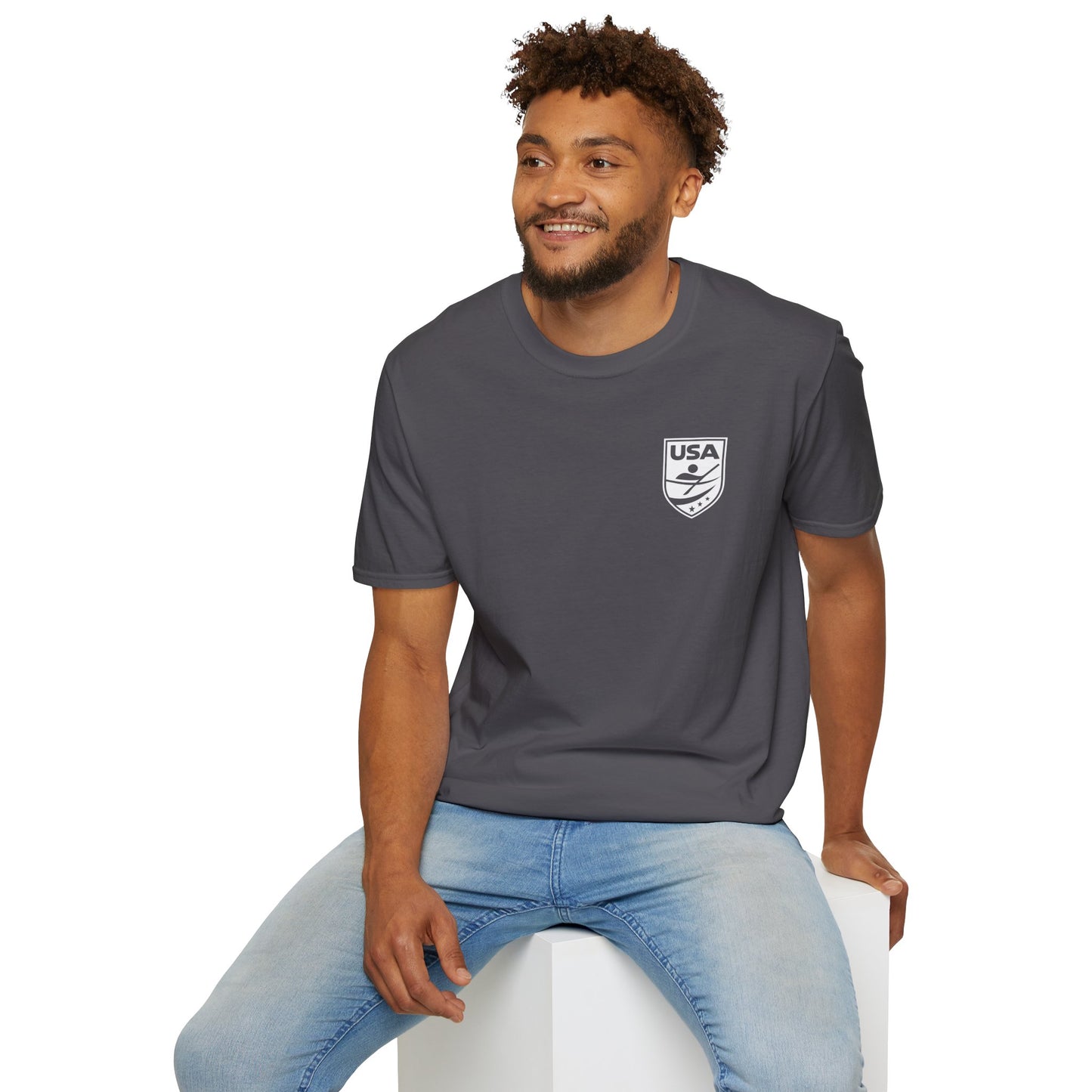 USA Canoe / Kayak Unisex Softstyle T-Shirt - White Logo