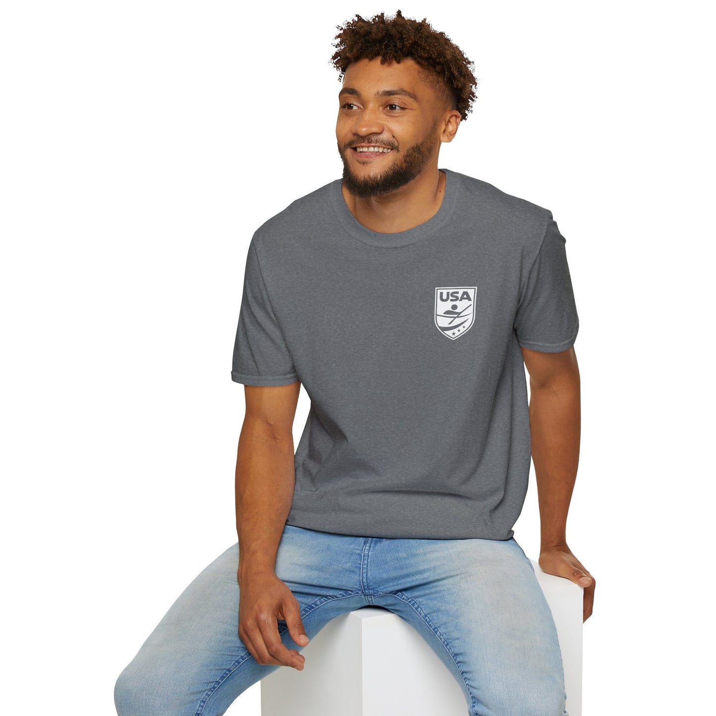 USA Canoe / Kayak Unisex Softstyle T-Shirt - White Logo