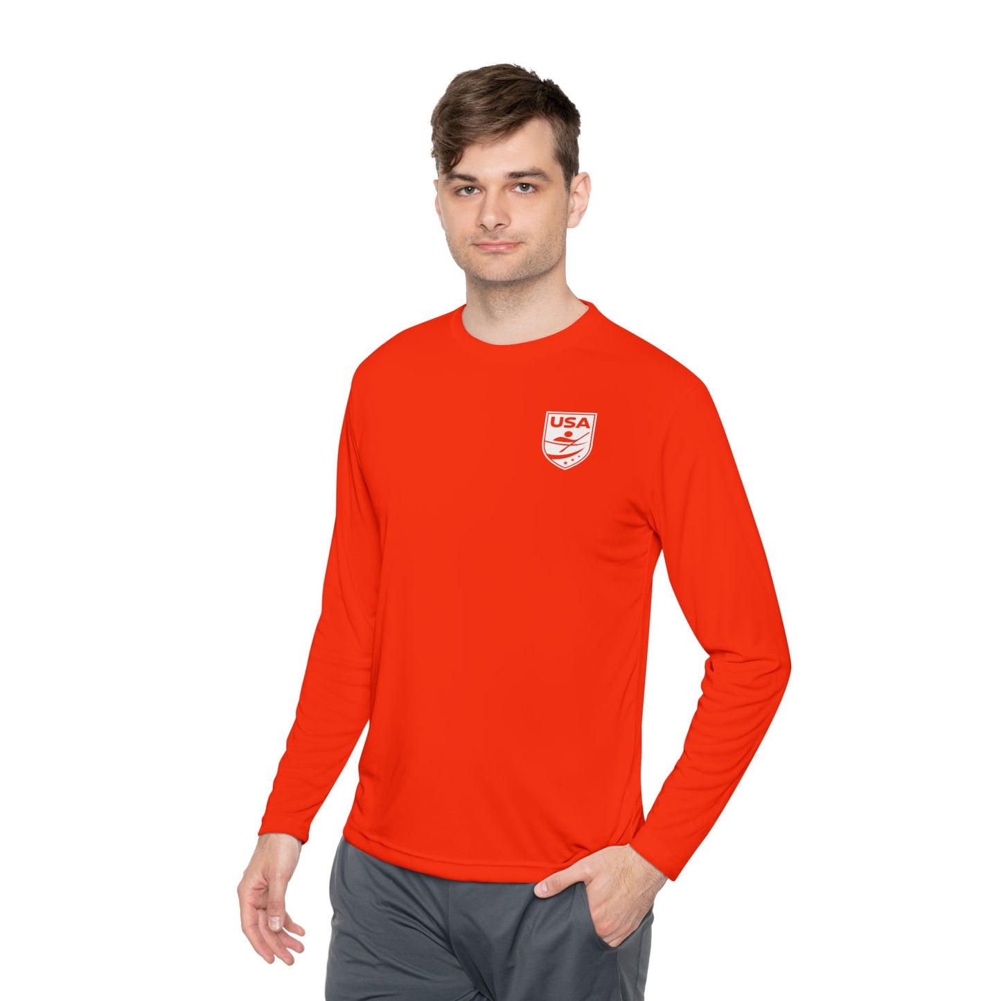USA Canoe / Kayak Unisex Lightweight Long Sleeve Tee (Polyester)