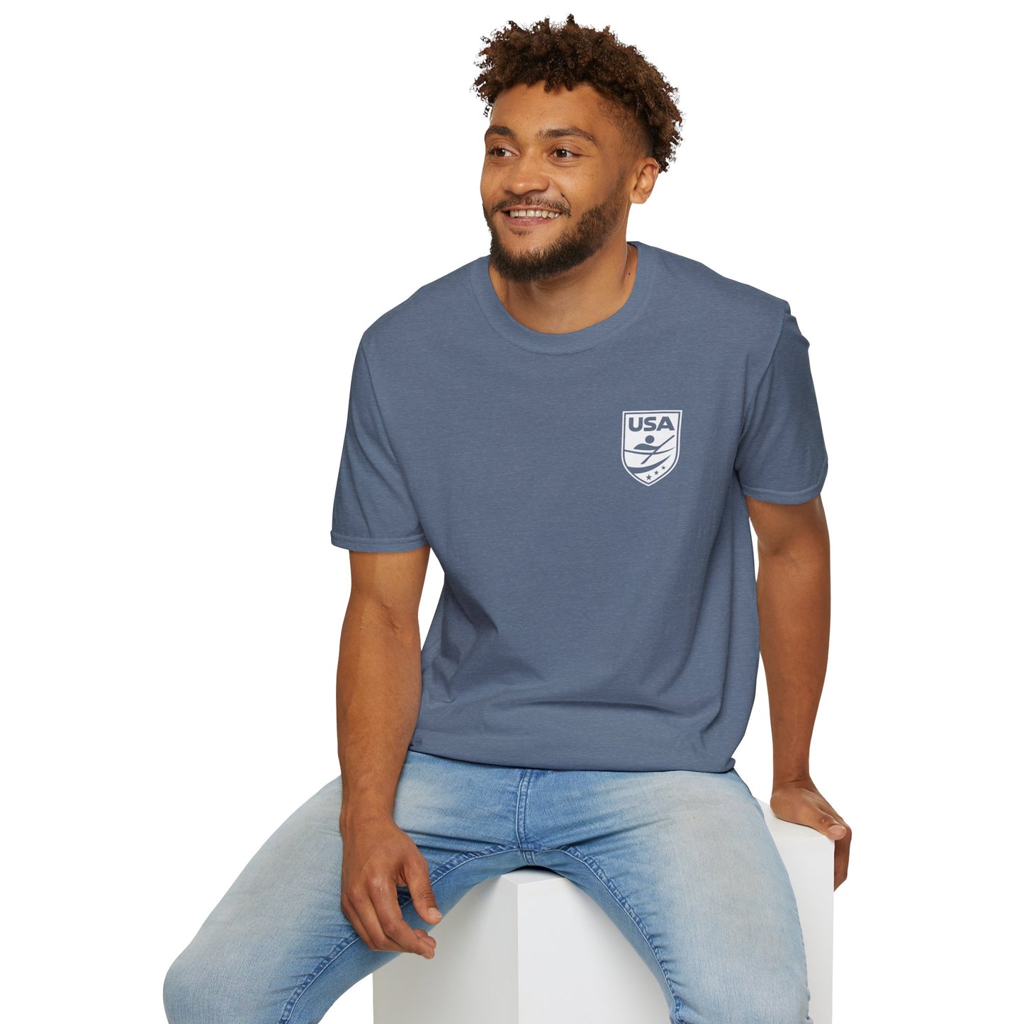 USA Canoe / Kayak Unisex Softstyle T-Shirt - White Logo