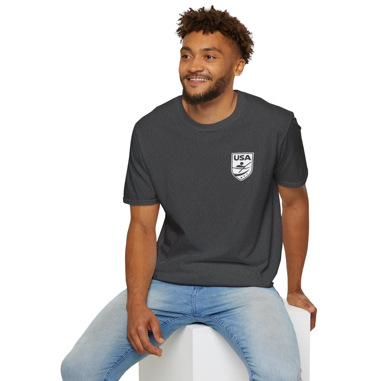 USA Canoe / Kayak Unisex Softstyle T-Shirt - White Logo