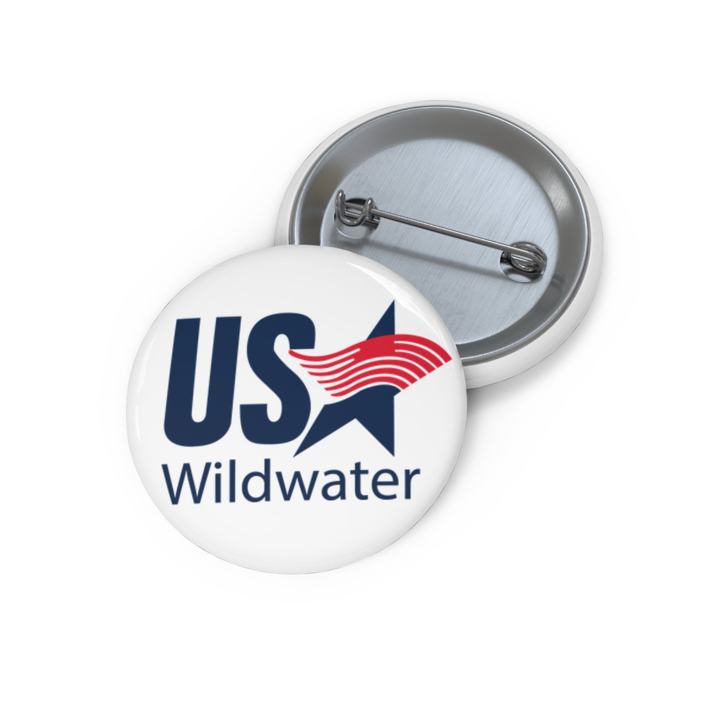 USA Wildwater Logo Pin Buttons