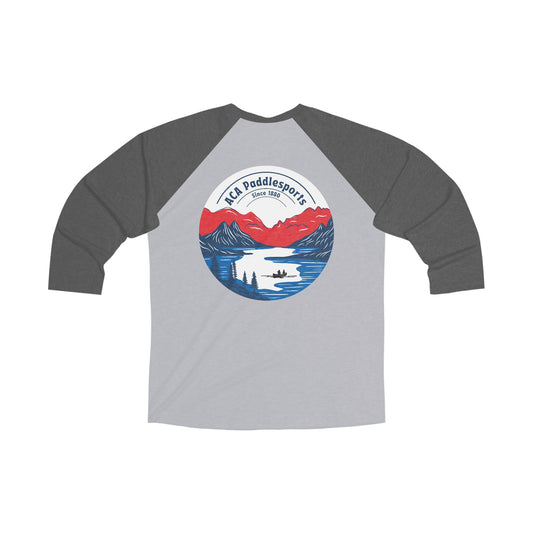 ACA Unisex Tri-Blend 3\4 Tee - Canoe