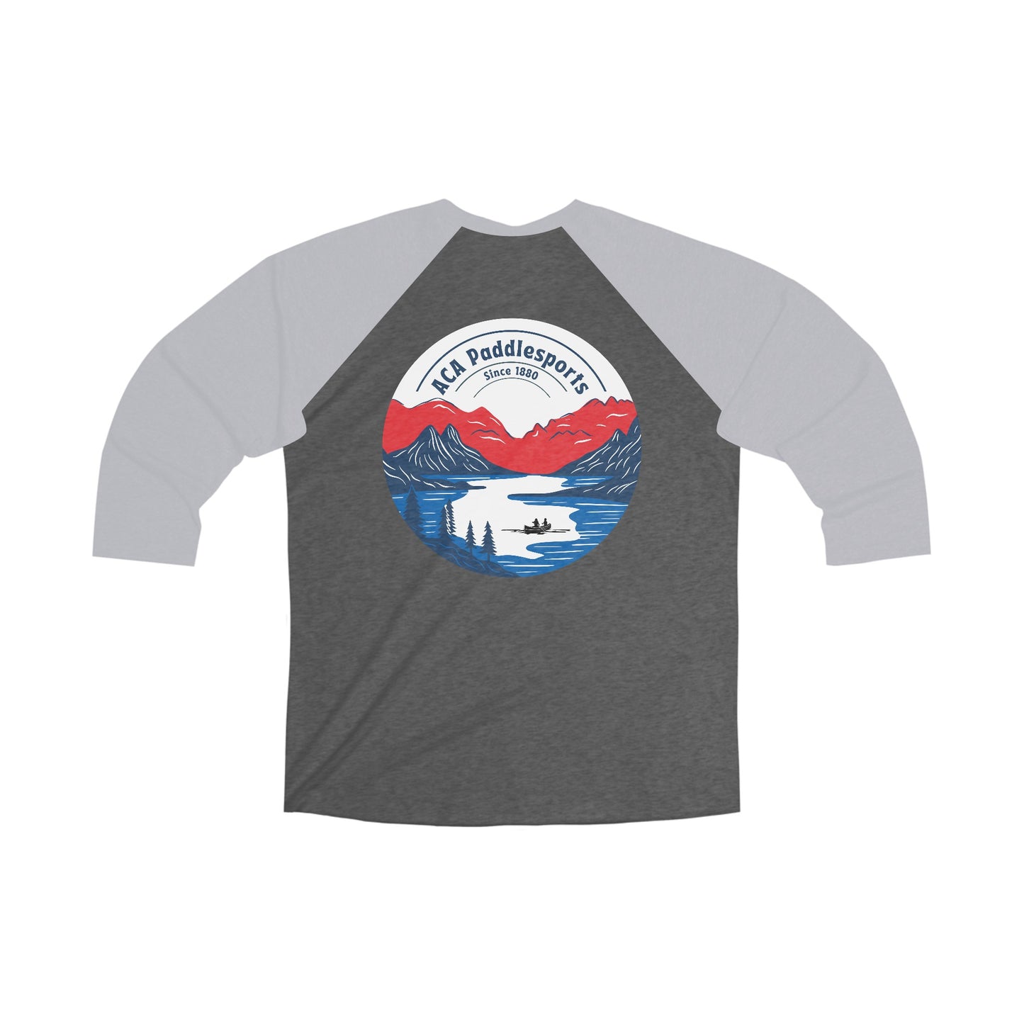 ACA Unisex Tri-Blend 3\4 Tee - Canoe